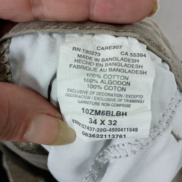 Wrangler Mens Double Utility Cargo Pants Size 34 x 30 Khaki Outdoor Workwear - Picture 4 of 11